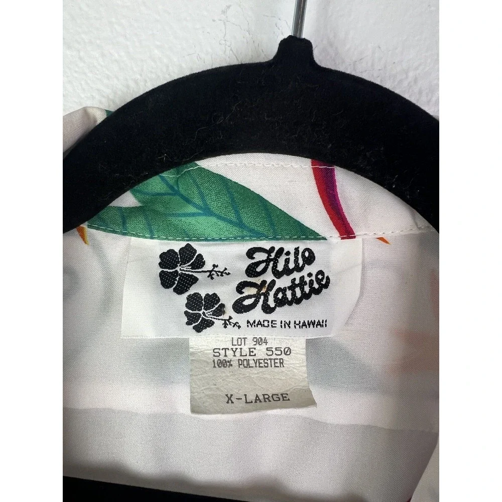 Men's Hilo Hattie Hawaiian shirt Made in Hawaii Size XL floral‎ single stitch